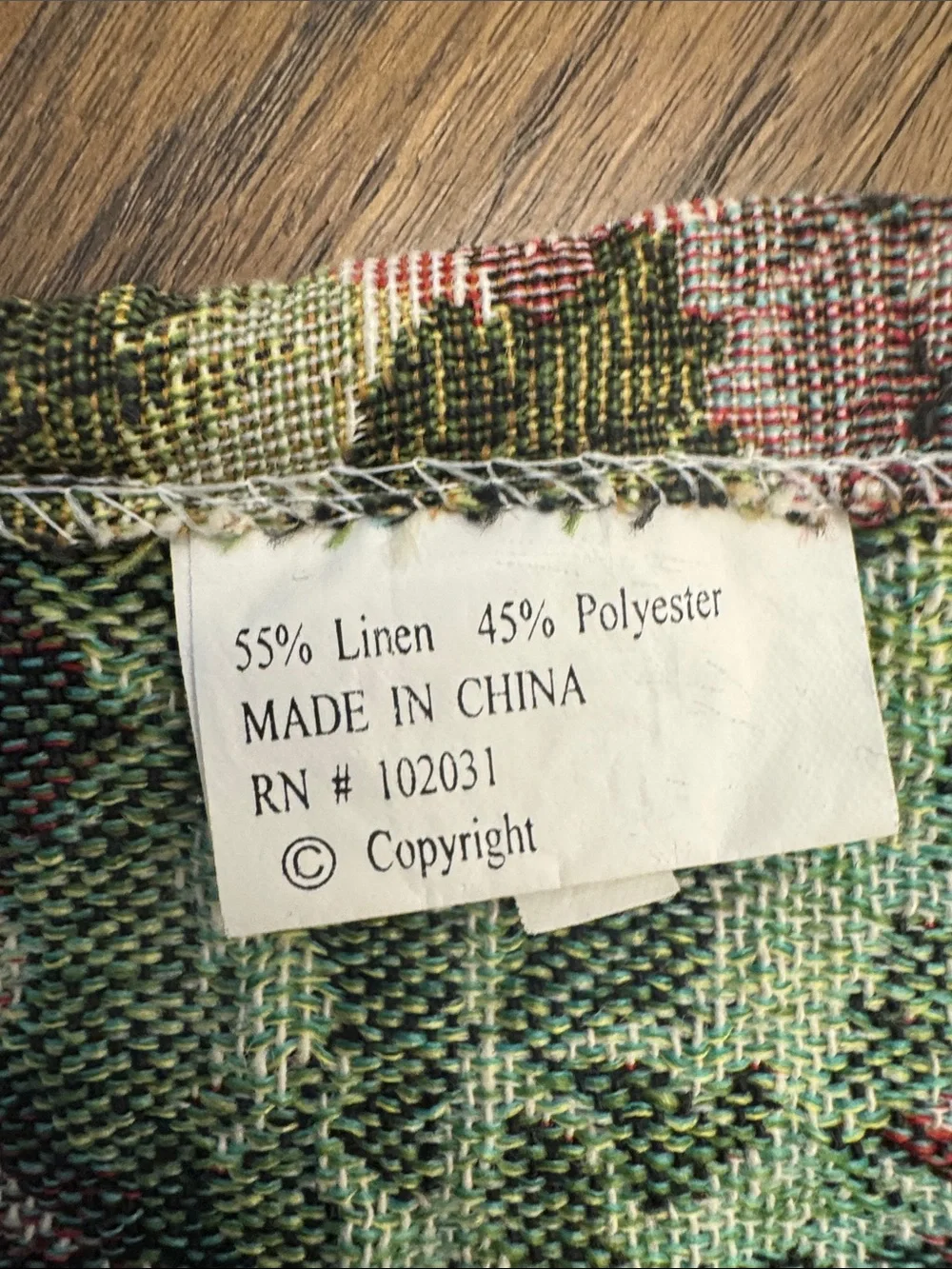 Floral Tapestry Valance in Cream, Pink & Green